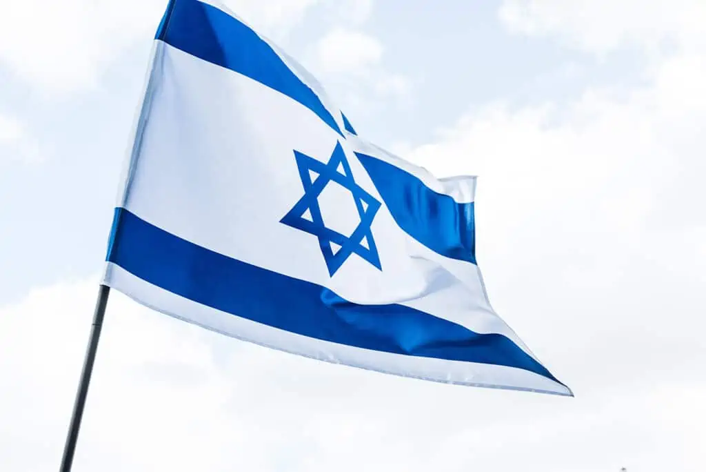 Photo of Jewish national flag