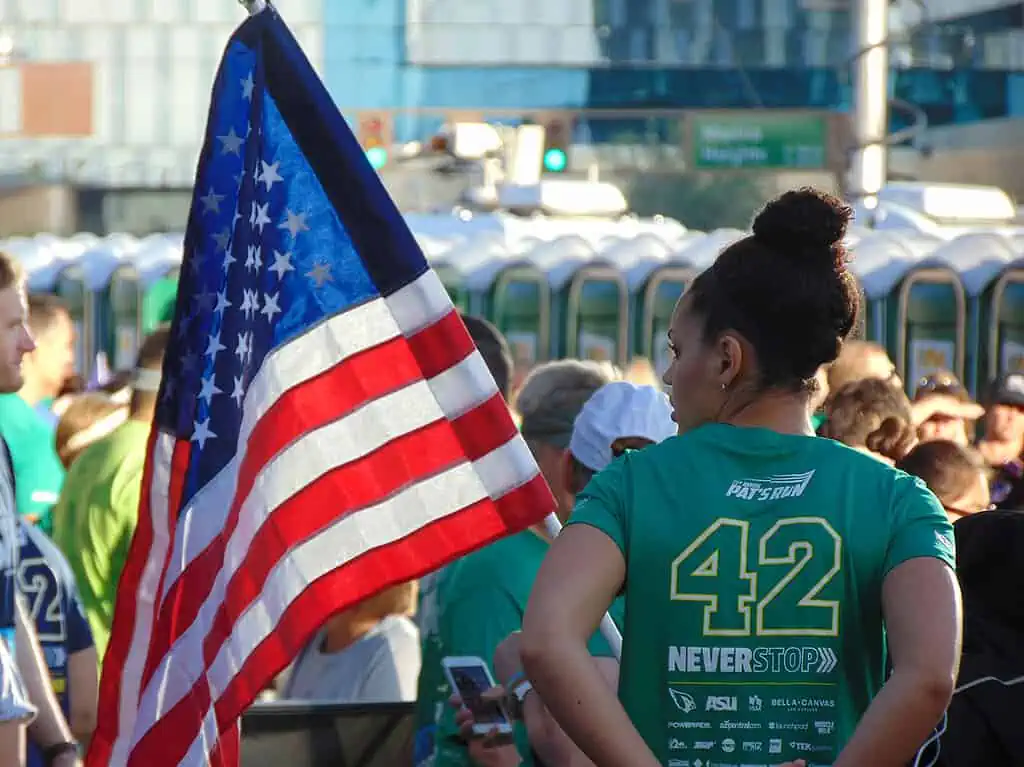 Photo of a girl going on Pat's run that honors the legacy of war hero Pat Tillman
